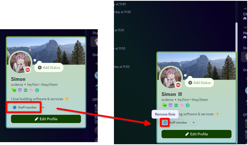 How to remove a claimed role